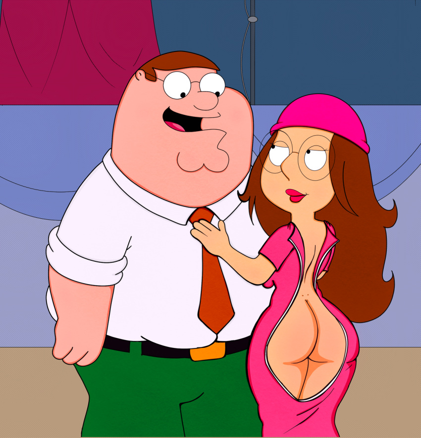 ass before_sex dress_open family_guy father_&amp;_daughter glasses hat incest meg_griffin no_panties peter_griffin tempting thighs