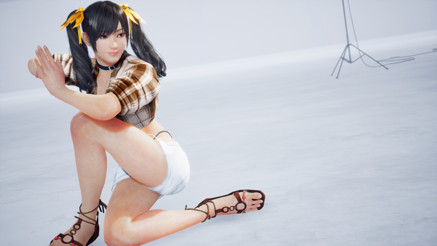1girl alternate_costume black_hair breasts female_focus female_only girl_only in-game ling_xiaoyu mod namco tekken tekken_8