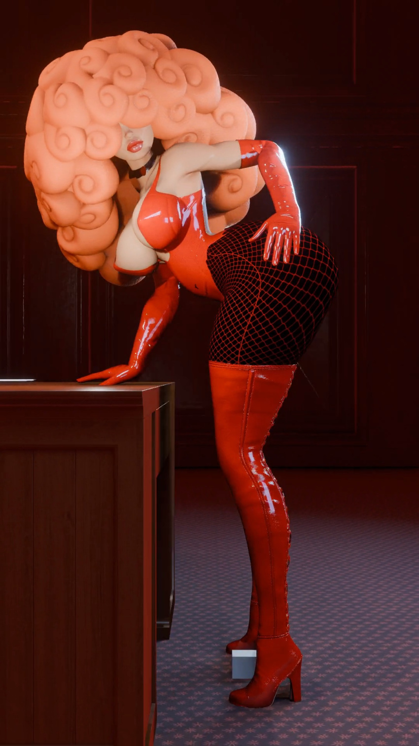 1girl 3d 3d_animation big_ass big_breasts cartoon_network female_only infinit_eclipse ms._bellum powerpuff_girls red_hair sara_bellum