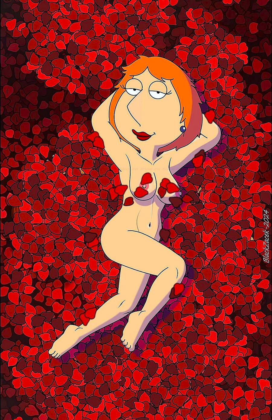blackzacek breasts erect_nipples family_guy lois_griffin nude rose_petals thighs