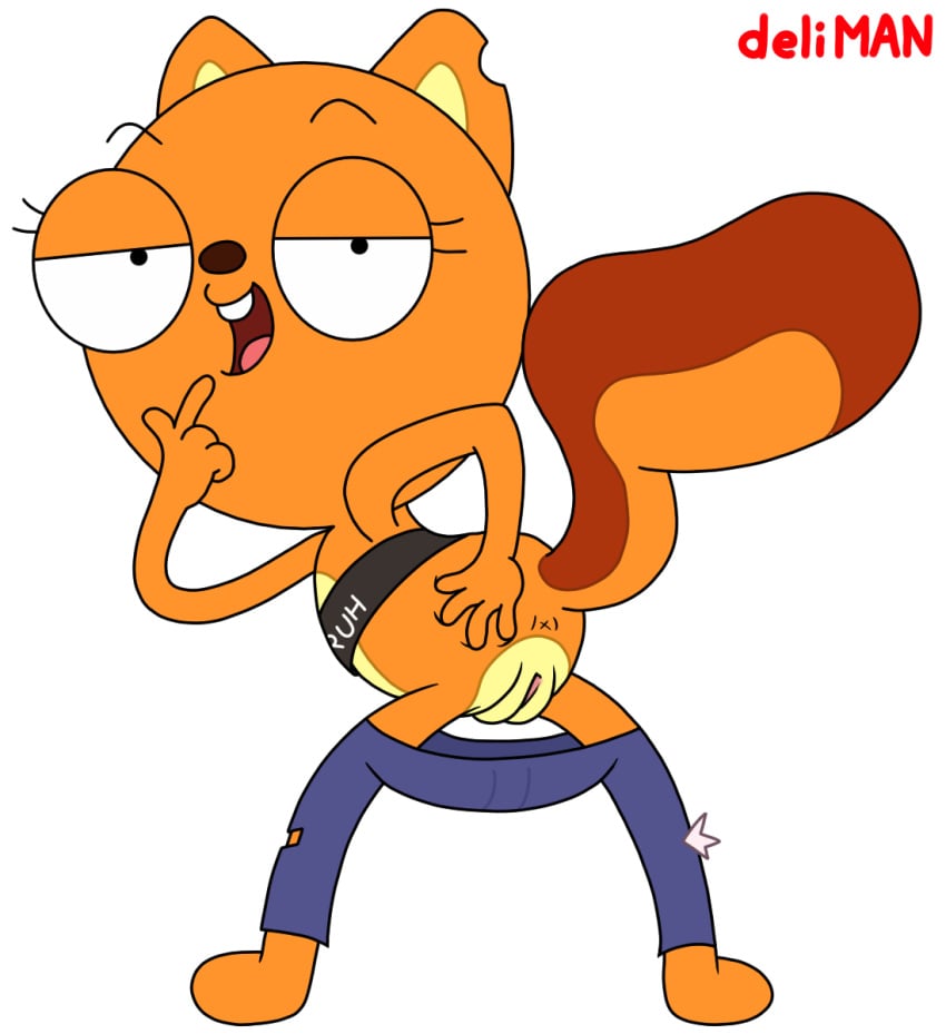 1girl 1girl 2023 alpha_channel anthro anus bottomwear bottomwear_down buckteeth clothed clothing deliman disney genitals half-closed_eyes hand_on_butt high_res kiff_(series) kiff_chatterley looking_at_viewer mammal narrowed_eyes no_underwear notched_ear open_mouth pants pants_down partially_clothed pussy rodent sciurid simple_background teeth tongue transparent_background tree_squirrel