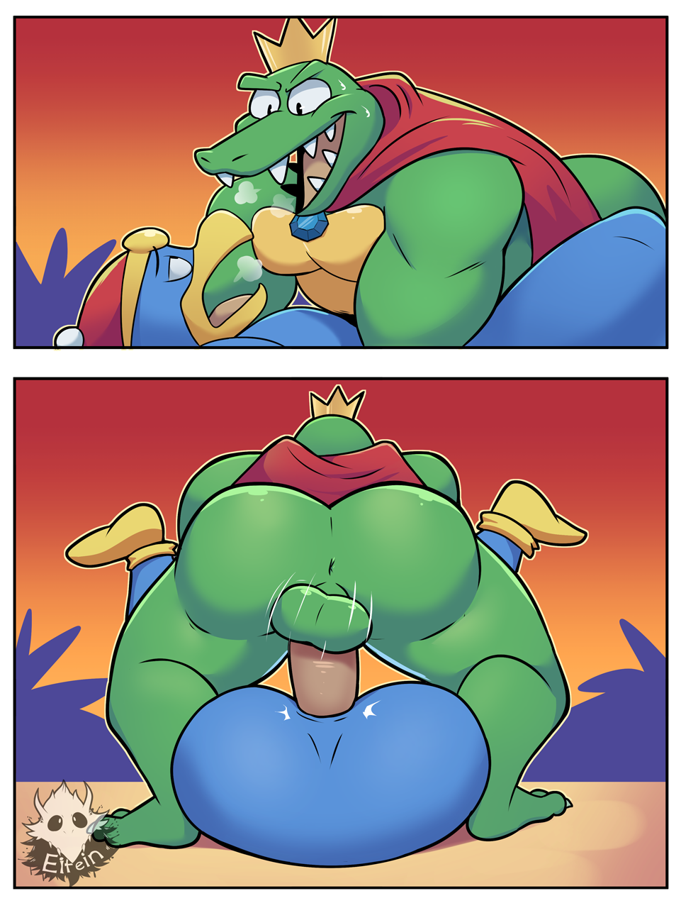 anal anal_penetration anal_sex anthro anthro_on_anthro anus ass avian balls barazoku barefoot biceps big_ass big_ass bird breath bubble_butt cape claws close-up clothing crocodilian crown domination donkey_kong_(series) duo elfein erection green_balls hat headgear k_rool king_dedede kirby_(series) kremling legs_spread legs_up lying male male_only manly mating_press missionary_position musclegut muscular nintendo nude on_back on_ground open_mouth outside overweight overweight_male pecs penetration penguin penis presenting presenting_anus presenting_hindquarters railing raised_leg reptile royalty scalie sex sharp_claws sharp_teeth slightly_chubby smile spread_legs spreading super_smash_bros. super_smash_bros._ultimate sweat teeth toe_claws tongue triceps video_games yaoi yaoi