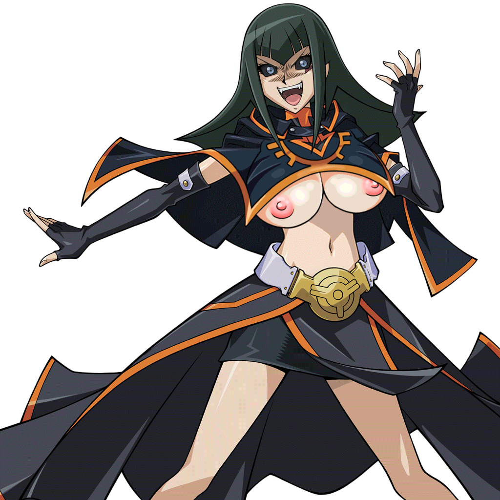 big_breasts bimbo breasts carly_carmine carly_nagisa corruption dark_signer exposed_breasts gigantic_breasts green_hair huge_breasts huge_nipples konami nipples shounen_jump topless under_boob yu-gi-oh! yu-gi-oh!_5d's yu-gi-oh!_duel_links