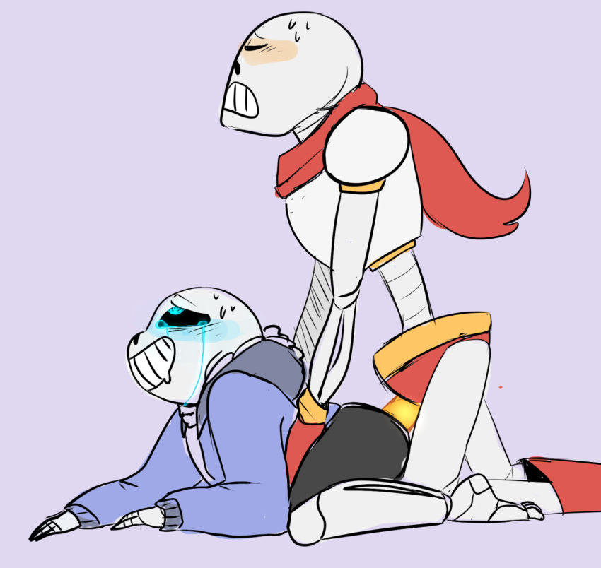 2015 2boys 2d anal animated_skeleton artist_request bigger_male bigger_penetrating bigger_penetrating_smaller blue_blush blue_eye blush blushing_male boots bottom_sans brother/brother brother_penetrating_brother brothers closed_eyes clothed clothing crying digital_media dominant dominant_male duo ectopenis fontcest from_behind_position fully_clothed fully_clothed_male gloves hooded_jacket hoodie incest intraspecies kneel larger_male larger_penetrating larger_penetrating_smaller male male/male male_only maledom malesub monster monster_boy orange_blush orange_penis papyrus_(undertale) papysans penetration penetration_through_clothes penis penis_through_clothing red_boots red_gloves sans_(undertale) sex sex_through_clothes sibling_incest siblings simple_background skeleton smaller_male smaller_penetrated solid_color_background submissive submissive_male tears teeth top_papyrus undead undertale undertale_(series) yaoi