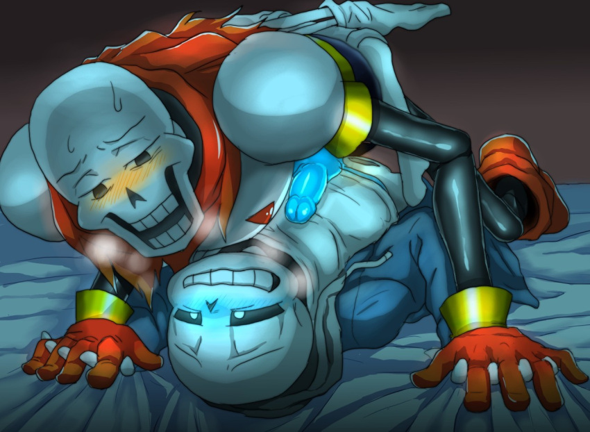 2017 2boys 2d anal animated_skeleton bed_sheet bigger_dom bigger_dom_smaller_sub bigger_male bigger_penetrating bigger_penetrating_smaller blue_blush blue_hoodie blue_jacket blue_penis blush bottom_sans bottomless brother/brother brother_penetrating_brother brothers clothed digital_media duo ectopenis fingers_interlocked fontcest from_front_position gay gay_sex gloves grabbing_sheets gripping_sheets hood hooded_jacket humanoid incest indoors interlocked_fingers intertwined_fingers intraspecies larger_male larger_penetrating larger_penetrating_smaller male male/male male_only male_penetrated male_penetrating male_penetrating_male missionary_position mmmemmo monster monster_boy orange_blush papyrus_(undertale) papysans penetration penis red_gloves sans_(undertale) sequential sex sibling_incest siblings skeleton small_sub small_sub_big_dom smaller_male smaller_penetrated smaller_sub smaller_sub_bigger_dom sweat teeth top_papyrus undead undertale undertale_(series) visible_breath yaoi