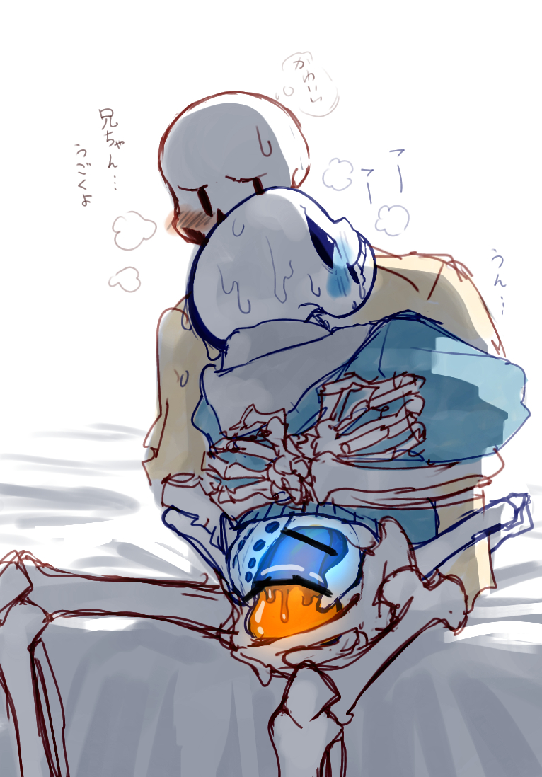 2022 2d anal animated_skeleton bigger_dom bigger_dom_smaller_sub bigger_male bigger_penetrating bigger_penetrating_smaller black_censor_bar blue_blush blue_hoodie blue_jacket blush bottom_sans bottomless brother_penetrating_brother brothers censor_bar clothed digital_media drooling duo ectopenis ectoplasm fluids fontcest genital_fluids genitals height_difference hooded_jacket hoodie humanoid incest intraspecies jacket japanese_text larger_male larger_penetrating larger_penetrating_smaller logo_(pixiv_id_30462562) male male_focus male_only mastery_position monster monster_boy orange_blush orange_penis papyrus_(undertale) papysans penetration sans_(undertale) sex sibling_incest siblings sitting sitting_on_lap sitting_on_penis sitting_position skeleton small_sub small_sub_big_dom smaller_penetrated smaller_sub smaller_sub_bigger_dom solo_focus submissive sweat text text_bubble top_papyrus undead undertale undertale_(series) video_game_character video_games yaoi
