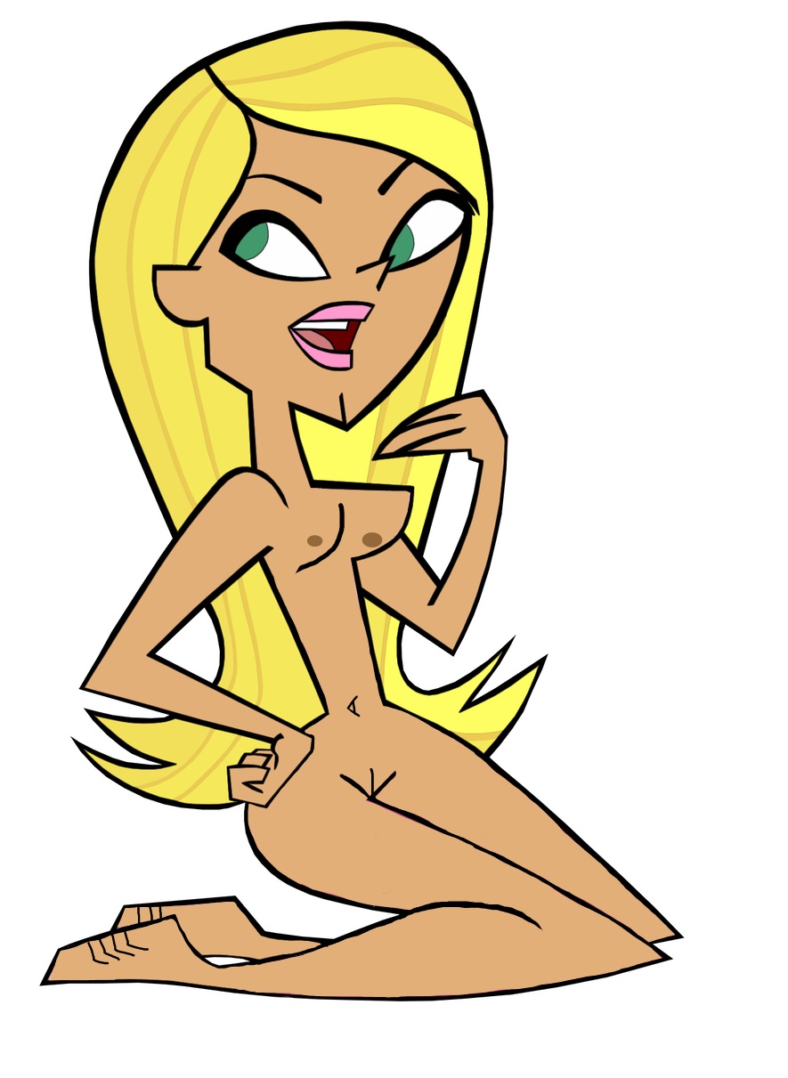 1girl 1girl breasts cartoon_network dakota_(tdi) feet female_only green_eyes masterrage navel nude pink_lipstick pussy teletoon total_drama:_revenge_of_the_island total_drama_island white_background
