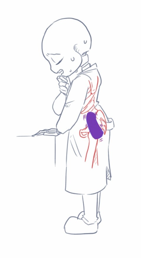 1boy 2018 2d anal animated_skeleton bottom_sans closed_eyes clothed digital_media dildo from_side full_body hand_under_chin humanoid lab_coat labcoat male male_only object_insertion pf-pro-fucker purple_dildo sans_(undertale) sex_toy sex_toy_under_clothes sex_toy_under_clothing skeleton standing sweat undead under_clothes undertale undertale_(series) vibrator vibrator_under_clothes video_game_character video_games