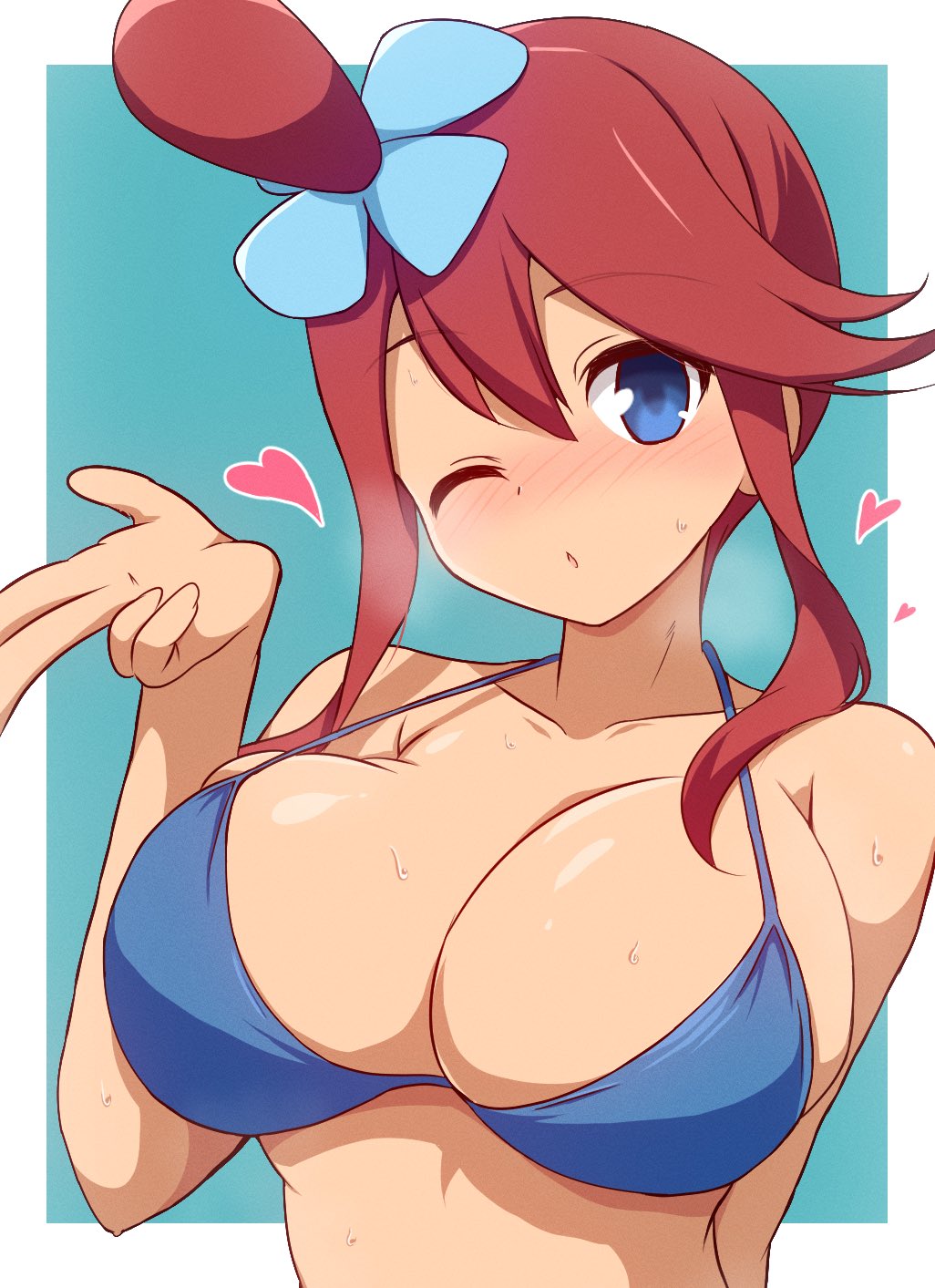 1girl 1girl 1girl big_breasts blue_clothing breasts creatures_(company) curakuru female_focus female_only game_freak gym_leader human nintendo npc pokemon pokemon_bw pokemon_trainer skyla_(pokemon) solo_female