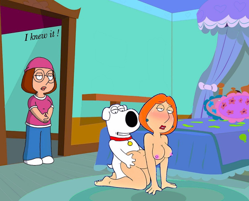 ass breasts brian_griffin edit erect_nipples family_guy glasses hat lois_griffin meg_griffin nude thighs vaginal