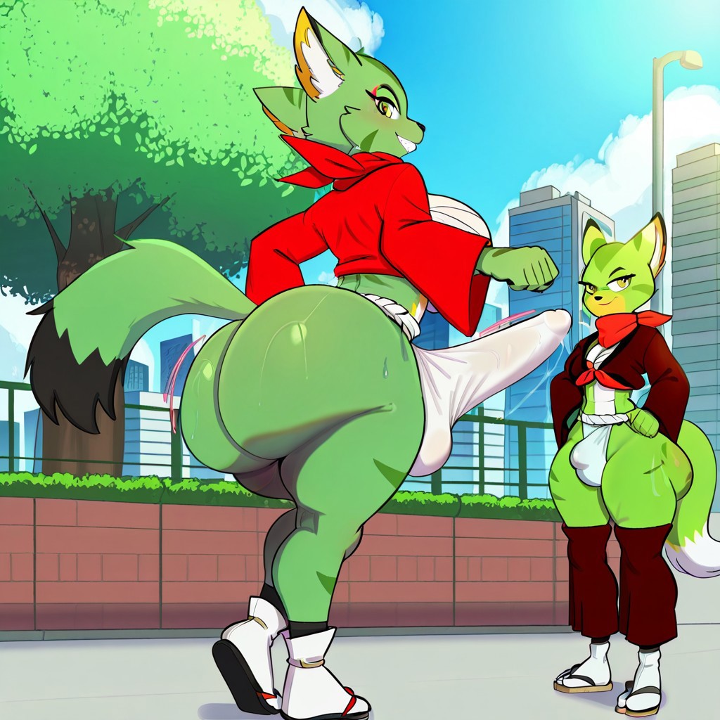 2futas ai_generated ass ass big_ass big_ass big_breasts breasts carol_tea erection erection_under_clothes freedom_planet freedom_planet_2 fundoshi fundoshi_futanari fundoshilover101 futanari galaxytrail huge_ass huge_ass huge_breasts