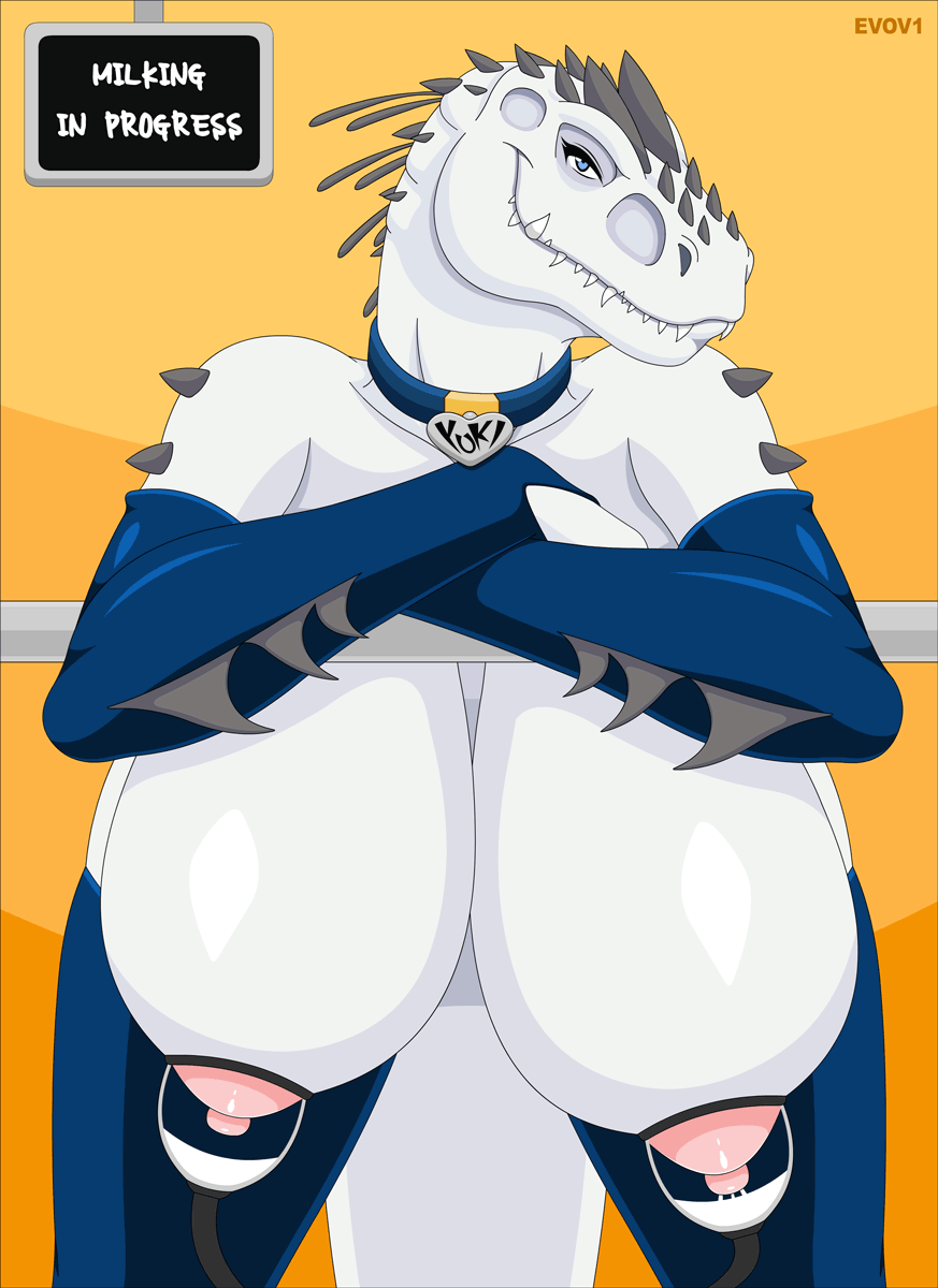 1girl big_breasts evov1 female furry gif milk