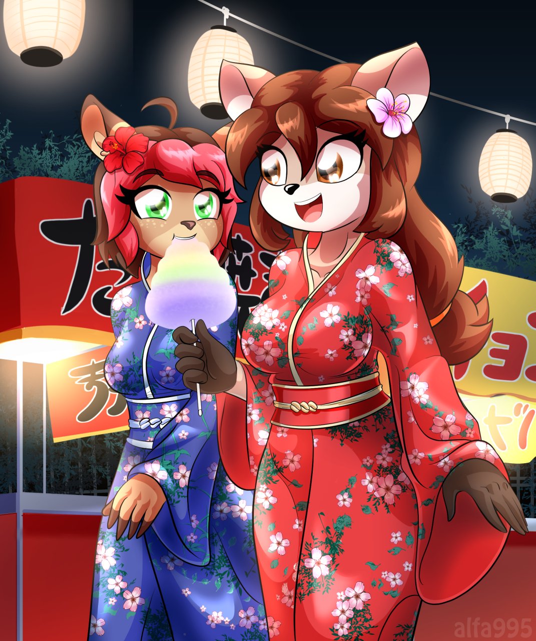 alfa995 big_breasts female female/female furry