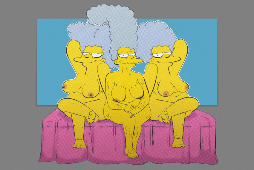 20th_century_studios 3girls bbw disney female gilf jacqueline_bouvier jodero mature milf nude patty_bouvier selma_bouvier the_simpsons