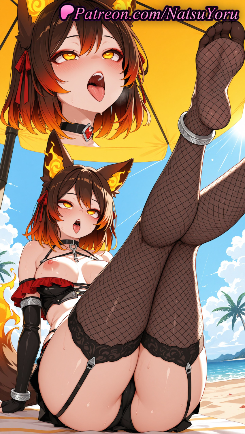 1girl 1girl 1girls 2025 ahegao ai ai_assisted ai_generated animal_ear_fluff animal_ears anime anime_style anklet arm_support asian ass ass bangs bare_shoulders beach beach_umbrella big_breasts big_breasts bikini black_bikini black_choker black_garter_straps black_gloves black_panties black_skirt black_thighhighs blue_sky blush bracelet breasts breasts_out brown_hair bust cameltoe caucasian choker cloud collar day elbow_gloves feet female_focus female_only fingerless_gloves fishnet_stockings fishnet_thighhighs fishnets foot_fetish fox_ears fox_girl fox_tail frilled_bikini frills garter_straps gloves gradient_hair hair_between_eyes hair_ribbon heart heart-shaped_pupils hentai high_quality high_res high_res high_resolution jewelry juicy_butt legs legs_up looking_at_viewer makeup medium_breasts medium_hair multi-colored_hair multicolored_hair multiple_views natsuyoru nipples nipples_outside no_shoes non-asian open_mouth orange_eyes orange_hair outside palm_tree panties patreon pov_feet red_hair red_ribbon ribbon rolling_eyes saliva sand short_hair sinder_(vtuber) sitting skirt sky soles solo_female stable_diffusion stockings stockings sun sweat swimsuit symbol-shaped_pupils tail teeth thighs toes tongue tongue_out tree two-tone_hair umbrella uncensored_nipples underwear upper_teeth_only voluptuous voluptuous_female vtuber vtuberfanart water wolf_ears wolf_girl wolf_tail yellow_eyes