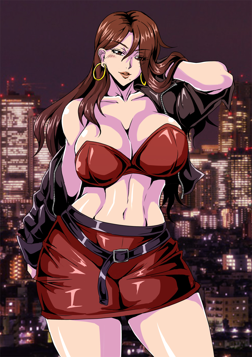 1girl 1girl 1girl alluring athletic_female big_breasts blaze_fielding clothed_female female_abs female_focus female_only fit_female long_hair mifune_seijirou mole mole_under_mouth nipples nipples_visible_through_clothing sega solo_female solo_focus streets_of_rage thunder_thighs