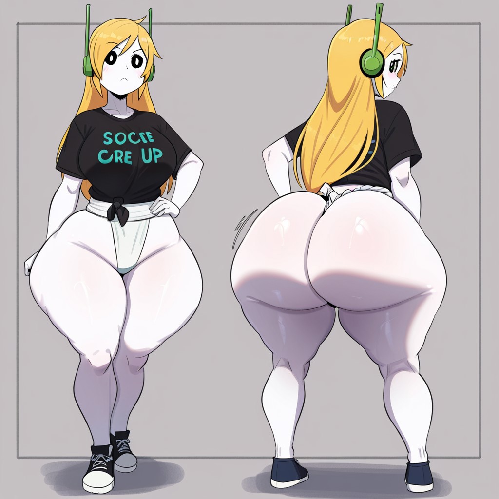 1girl ai_generated ass big_ass big_breasts breasts cave_story curly_brace fundoshi fundoshilover101 huge_ass