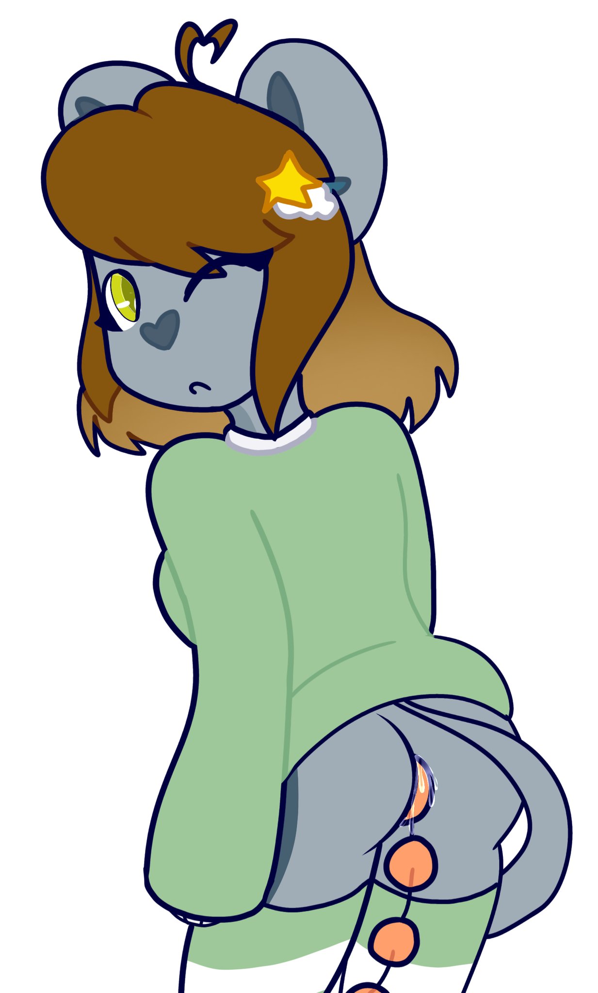 1girl ass female furry nawnii