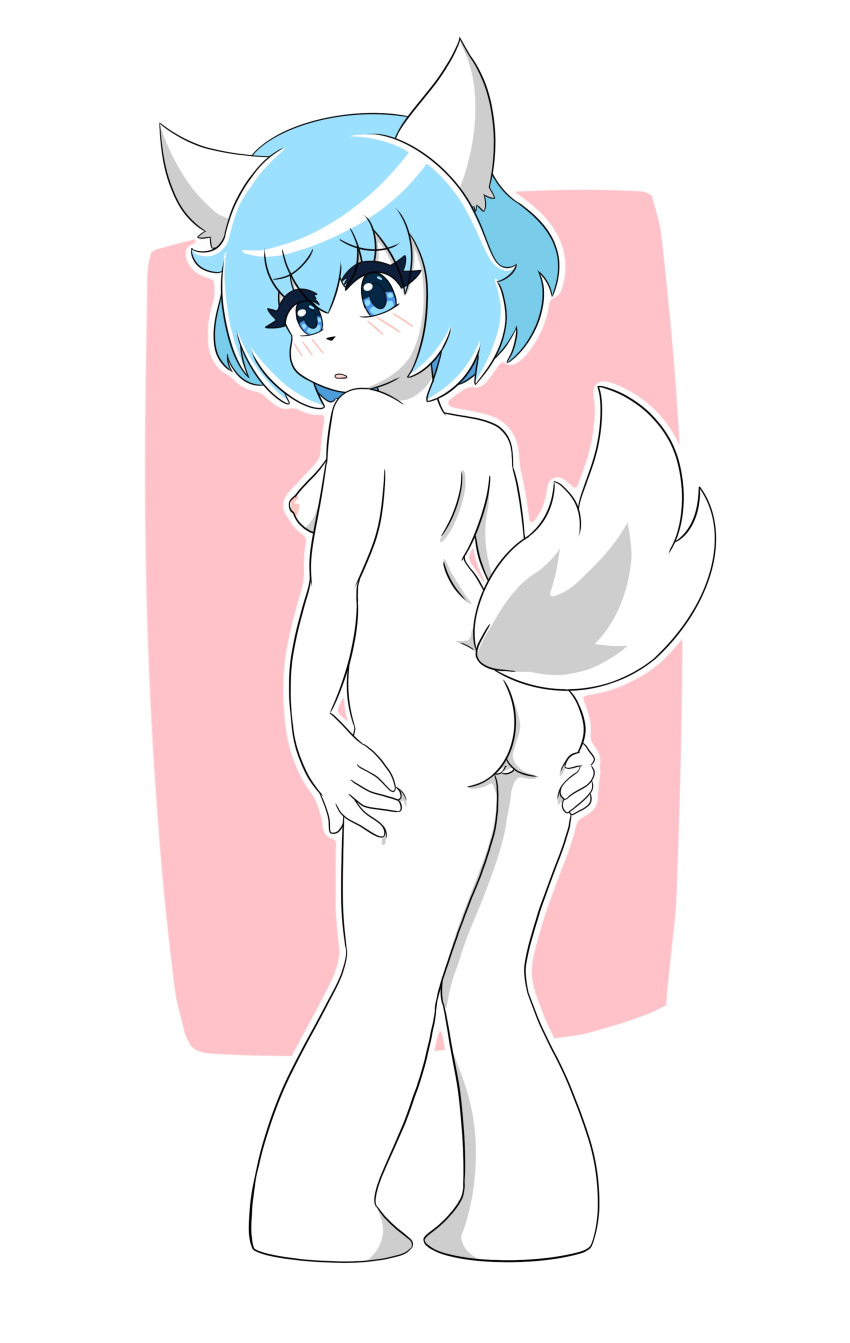 1girl ass female furry wolf wolfychu