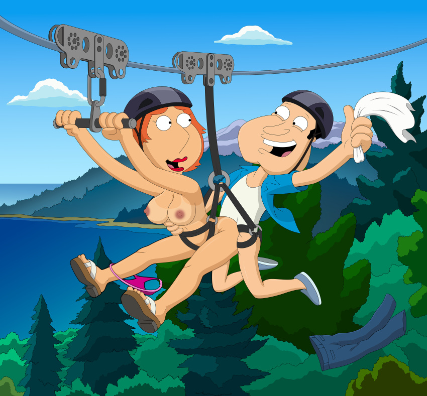 ass breasts cheating_wife erect_nipples family_guy glenn_quagmire gp375 lois_griffin nude panties_around_leg thighs vaginal