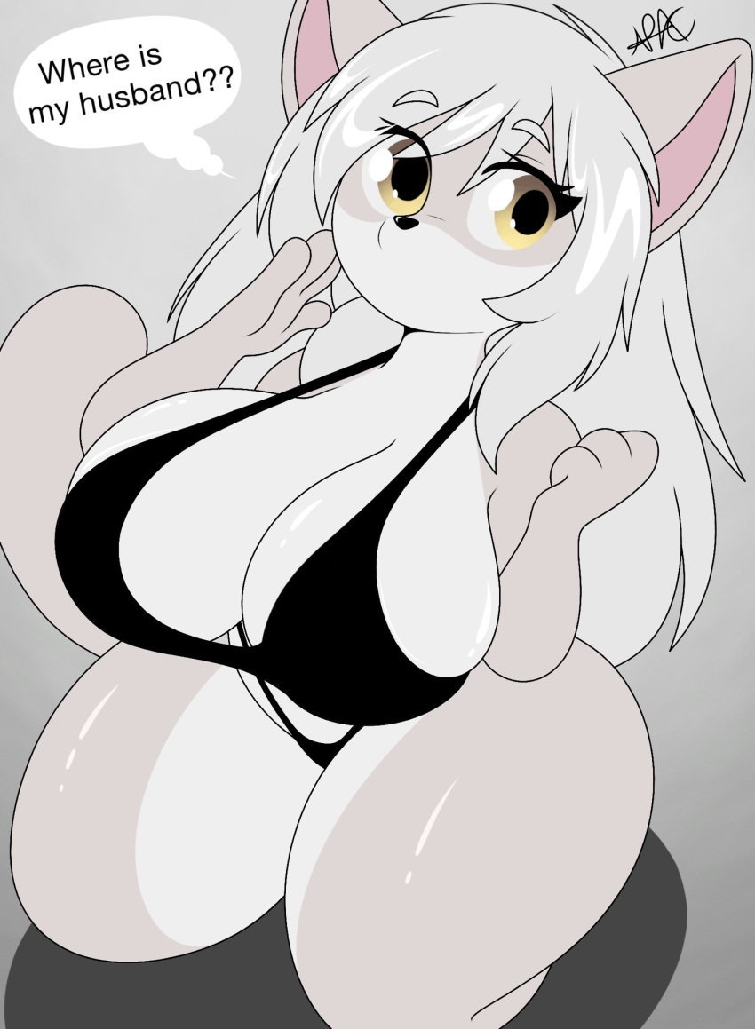 1girl big_ass big_breasts female furry nracarts