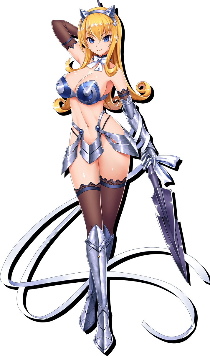 10s 1girl alluring armor armored_boots armpits artist_request bare_shoulders bikini_armor black_panties black_thighhighs blonde_hair blue_eyes boots bow bowtie breastplate cleavage elbow_gloves elina elina_(queen's_blade) female_focus fingerless_gloves full_body gauntlets gloves greaves high_res holding holding_weapon lace lace-trimmed_legwear lace_trim long_hair looking_at_viewer medium_breasts navel official_art panties polearm queen's_blade queen's_blade_unlimited redesign shadow_tracker_elina smile spear standing stockings thong transparent_background underwear weapon