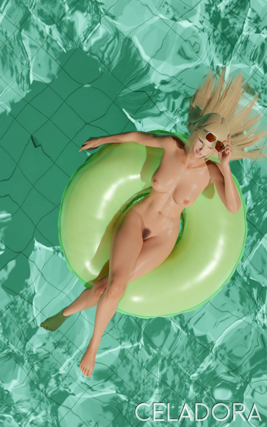 1girl 1girl 1girl 3d athletic athletic_female bangs blender blonde_hair blue_eyes blunt_bangs casual casual_nudity celadora completely_nude emilie_de_rochefort exposed_breasts female_abs female_only fit_female legs long_hair long_legs looking_at_viewer looking_up namco nipples nude nude pin_up pool pubic_hair pussy skinny_dipping smile smiling_at_viewer sunglasses sunglasses_on_head swimming_pool tall tall_female tekken tekken_7 tekken_8 tekken_tag_tournament_2 thighs water wide_hips