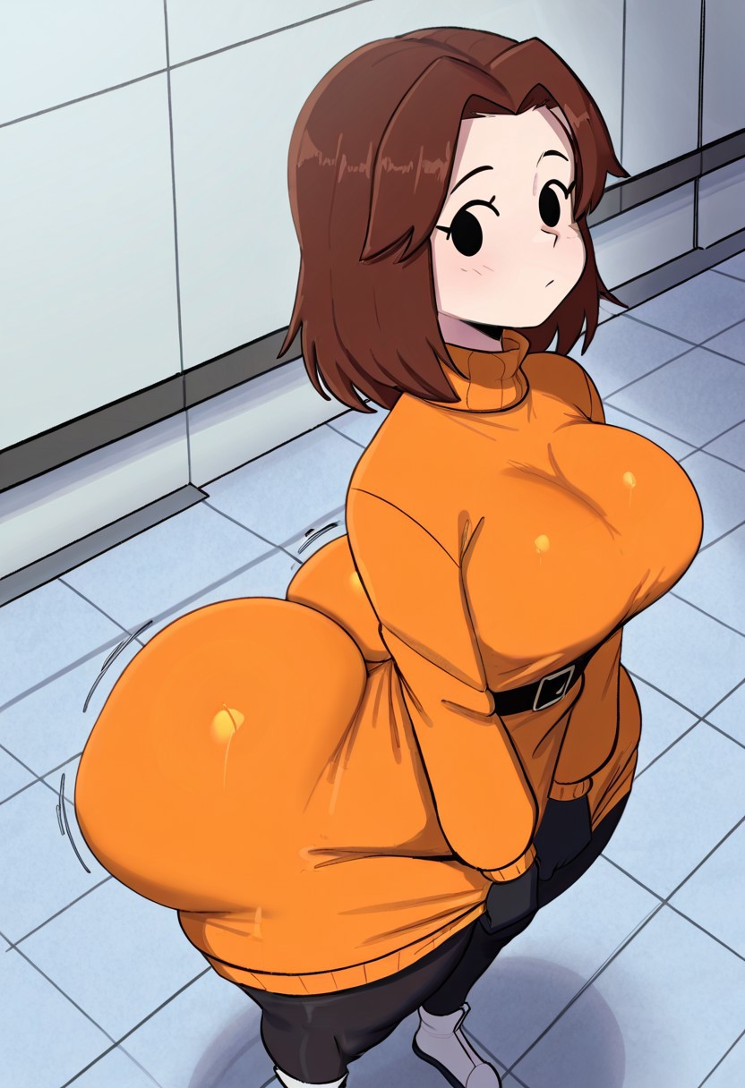 1girl ai_generated ass big_ass big_breasts breasts fundoshilover101 huge_ass mii_gunner nintendo super_smash_bros.