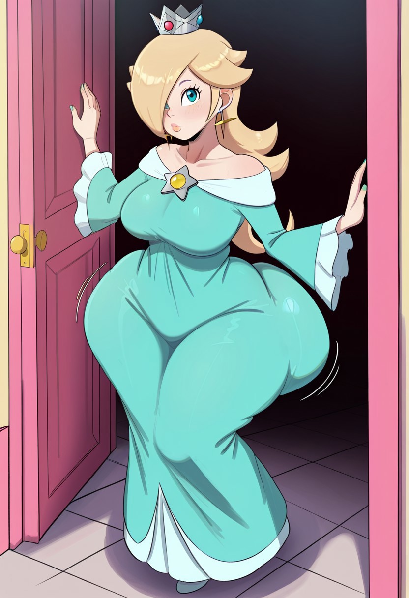 1girl ai_generated ass big_ass big_breasts breasts fundoshilover101 huge_ass mario_(series) nintendo rosalina