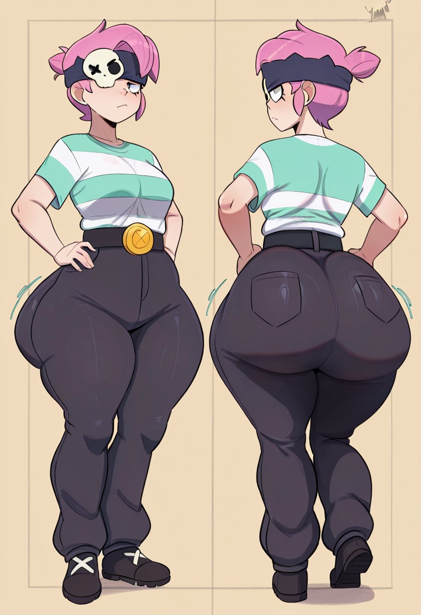 1girl ai_generated ass big_ass brawl_stars breasts fundoshilover101 huge_ass penny_(brawl_stars)