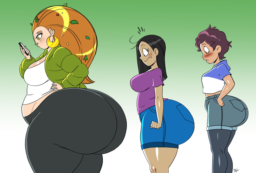 1girl aeolus aged_up ass ass_awe ass_body ass_envy bbw big_ass black_hair blush bottom_heavy breasts butt_envy crossover disney freckles gigantic_ass huge_ass hyper hyper_breasts long_hair luz_noceda mebh_og_mactire nickelodeon ronnie_anne_santiago the_loud_house the_owl_house thicc-verse wolfwalkers