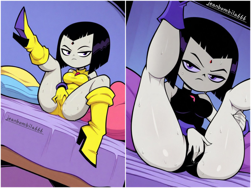 1girl ai_generated anal_sex ass ass_focus cartoon_network comic_book_character costume cum_in_ass dc dc_comics goth goth_girl grey_skin half_demon jeanbombila666 male male/female masturbation older older_female purple_hair rachel_roth raven_(dc) sex short_hair teen_titans teen_titans_go young_adult young_adult_female young_adult_woman