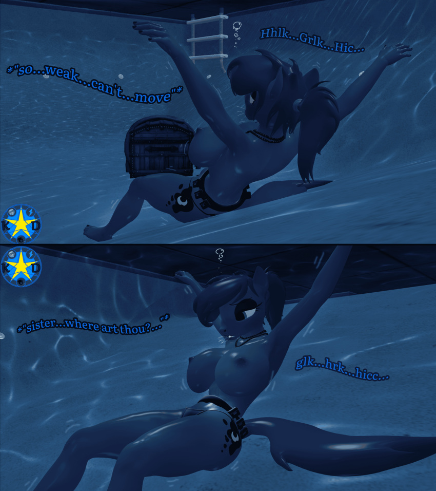 1girl aquaphilia big_ass big_breasts bubbles comic drowning female friendship_is_magic hasbro kami_dragon my_little_pony page_17 peril princess_luna princess_luna_(mlp) sfm solo source_filmmaker underwater underwater_peril