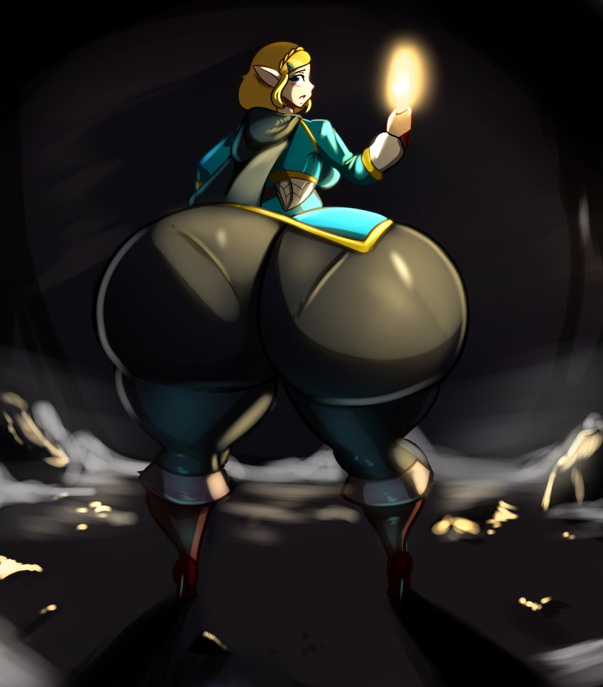 1girl ass big_ass big_breasts breasts gigantic_ass huge_ass nintendo princess_zelda schnauzercito the_legend_of_zelda
