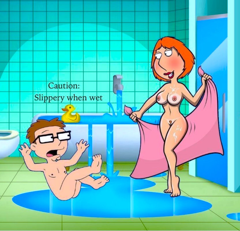 american_dad breasts crossover edit erect_nipples family_guy glasses lois_griffin pubic_hair pussy steve_smith thighs towel