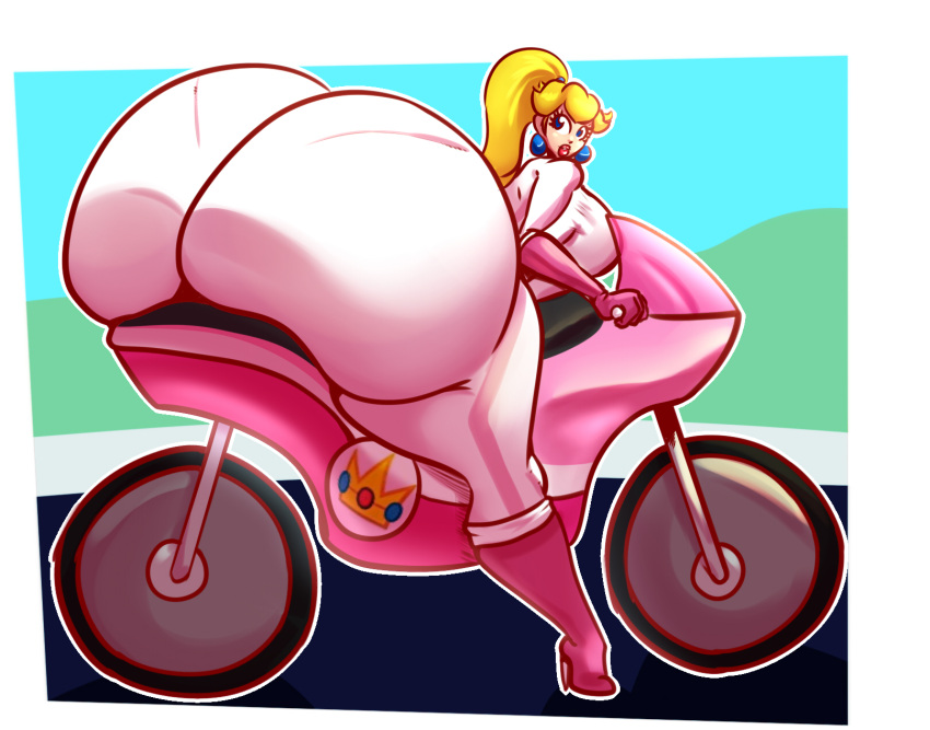 1girl ass big_ass big_breasts breasts gigantic_ass huge_ass mario_(series) nintendo princess_peach schnauzercito