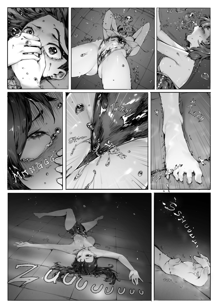 1girl asphyxiation ass ass_visible_through_thighs breasts breasts_out cameltoe corpse death drowned drowning empty_eyes eyes_rolling_back female female_only female_orgasm game_freak imminent_death marnie_(pokemon) medium_breasts navel navel_visible_through_clothes nintendo nipples one-piece_swimsuit orgasm peril pokemon pokemon_ss pussy pussy_ejaculation pussy_juice rou_(rou22) solo solo_female swimsuit tears thick_thighs trapped underwater vaginal_fluids wardrobe_malfunction wide_hips
