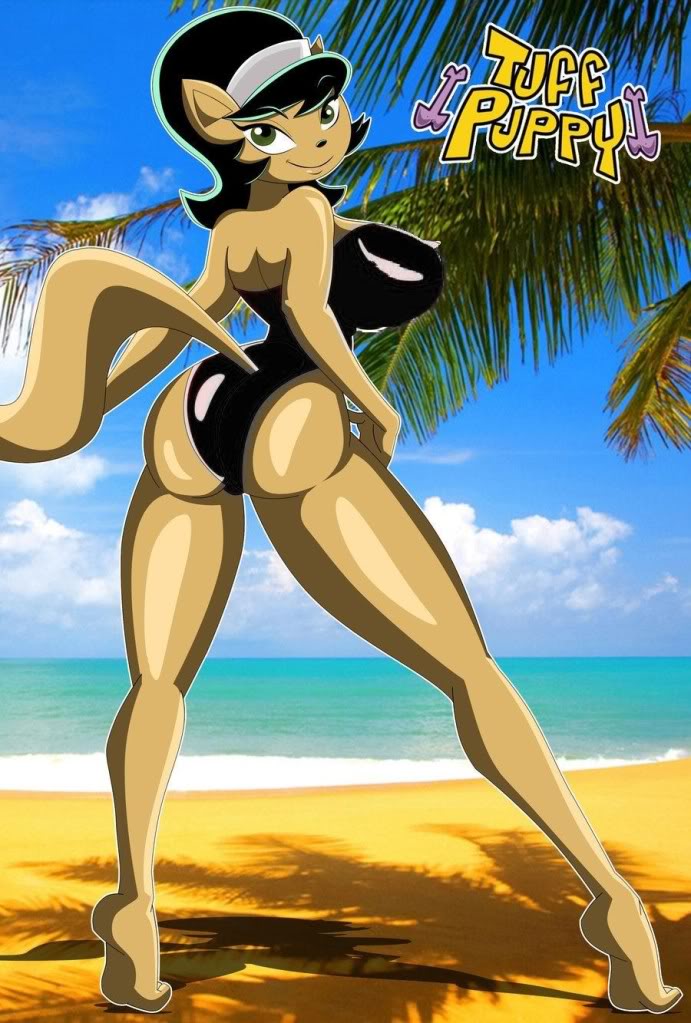 1girl bikini black_swimsuit breasts grimphantom huge_breasts kitty_katswell nickelodeon swimsuit tagme