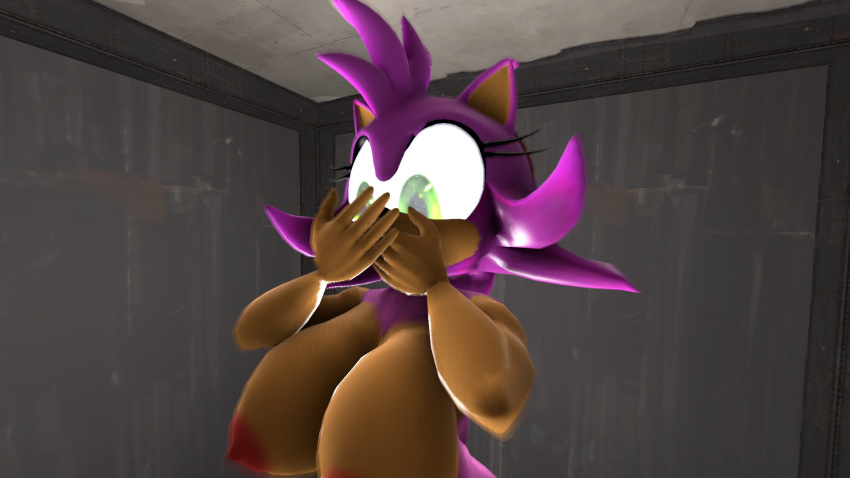 1girl 3d 3d_(artwork) amy_rose anthro asphyxiation big_breasts breasts completely_nude covering_mouth drowning eulipotyphlan female furry green_eyes hairband headband hedgehog kidnapped mammal nipples nude nude_female panicking peril pink_body pink_fur sega sfm solo solo_female sonic_(series) sonic_the_hedgehog_(series) thehumblefellow trapped underwater water