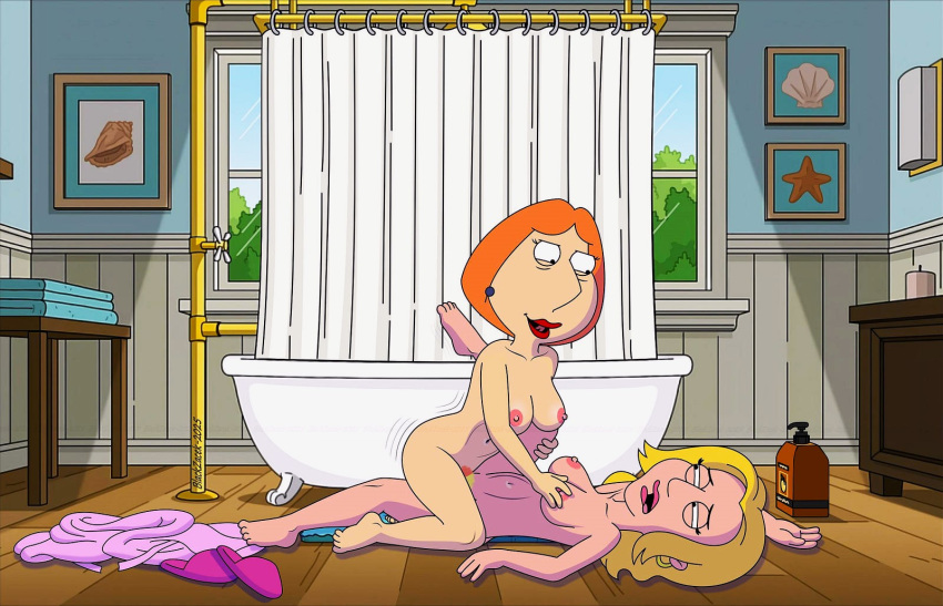 ass breasts erect_nipples family_guy lesbian_couple lesbian_sex lois_griffin nude pubic_hair pussy thighs