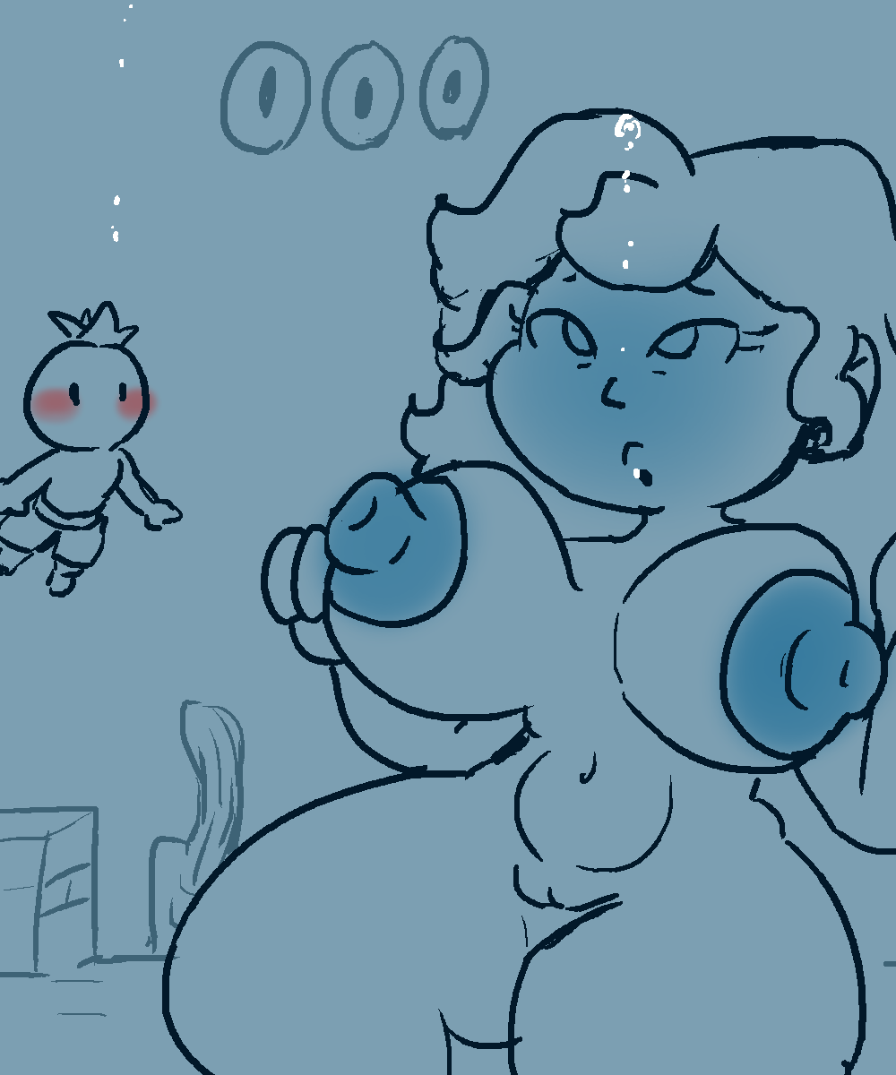 1boy 1boy1girl 1girl animated asphyxiation big_breasts blue_blush blue_nipples blush bouncing_breasts breasts bubble bubbles coin coins drowning earrings female gif huge_breasts inhaling jiggle jiggling_breasts macareunsfw male mario_(series) navel nintendo no_color nude nude_female original peril plant_humanoid princess princess_peach pussy super_mario_bros. swimming swimming_trunks tomato tomato_(okami_tomato) underwater underwater_peril water zxtomatofan