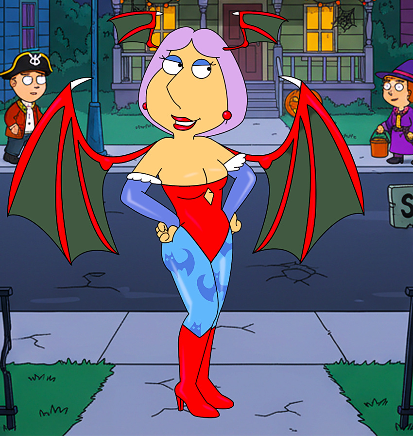 big_breasts boots family_guy halloween_costume lois_griffin thighs