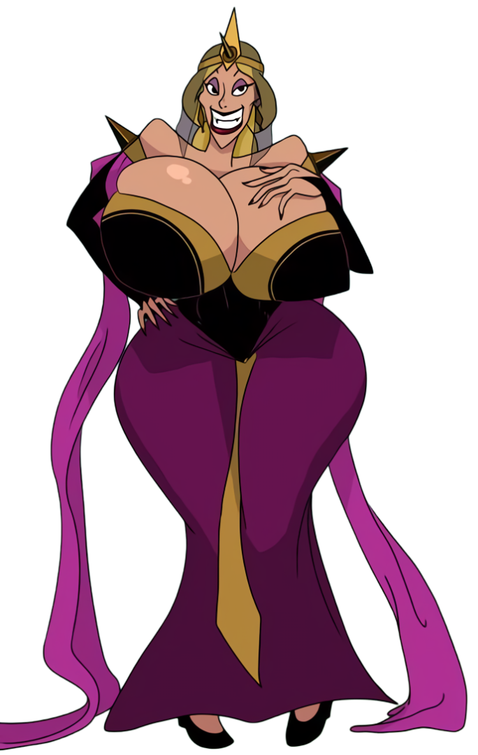 bartok_the_magnificent blonde_hair confade earrings gigantic_ass gigantic_breasts ludmilla photoshop tiara voluptuous