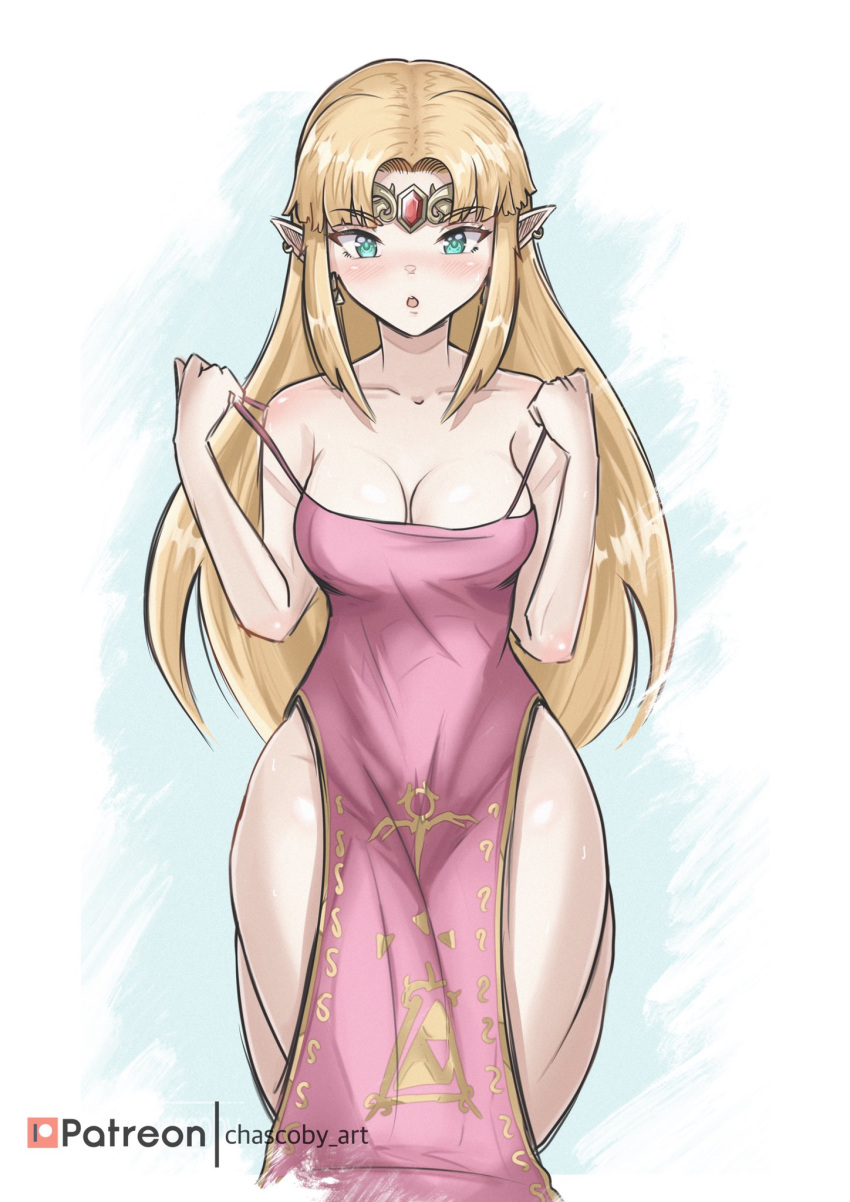 1girl 1girls a_link_between_worlds alluring big_breasts chascoby nintendo princess_zelda solo_female the_legend_of_zelda the_legend_of_zelda:_a_link_between_worlds undressing zelda_(a_link_between_worlds)