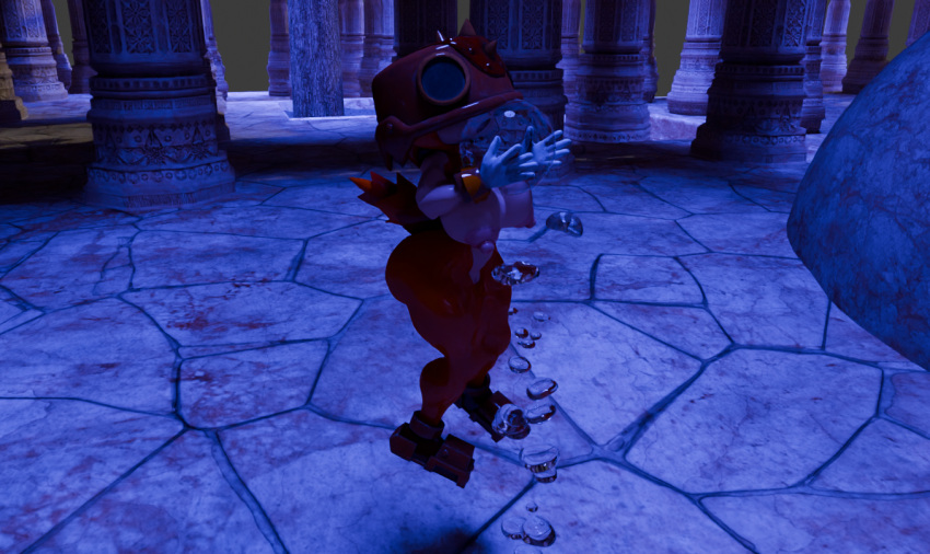 1girl aquaphilia breasts bubbles female gulp inhale mouth nipples nude pussy sega solo sonic_(series) sonic_superstars sonic_the_hedgehog_(series) trip_the_sungazer underwater zantzusui