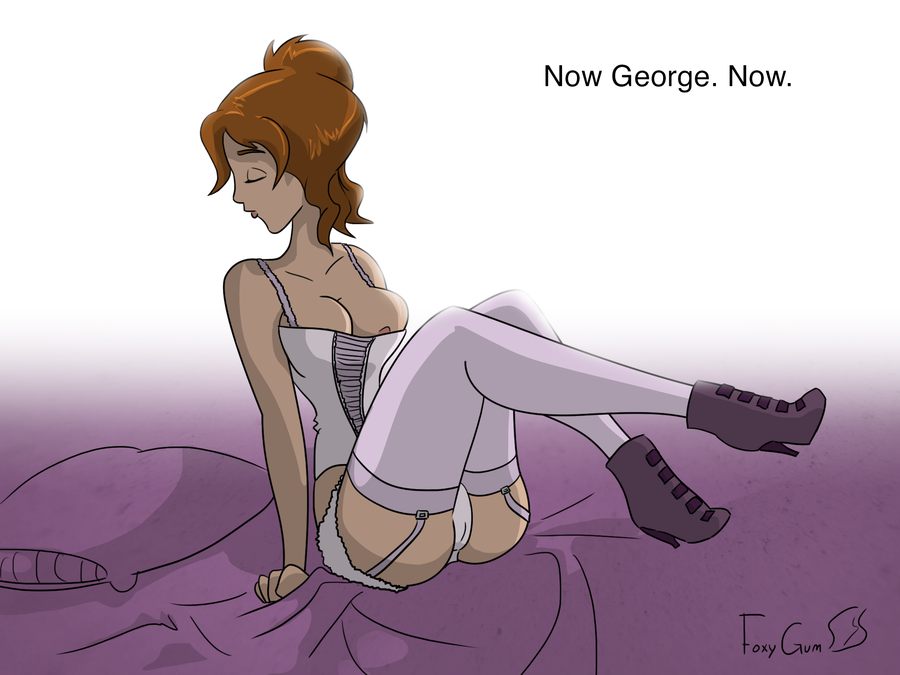 1girl 1girl cameltoe cleavage corset disney foxygum high_heel_boots high_heels lingerie mary_darling panties peter_pan_(1953_film) peter_pan_(disney) pussy signature stockings tagme text