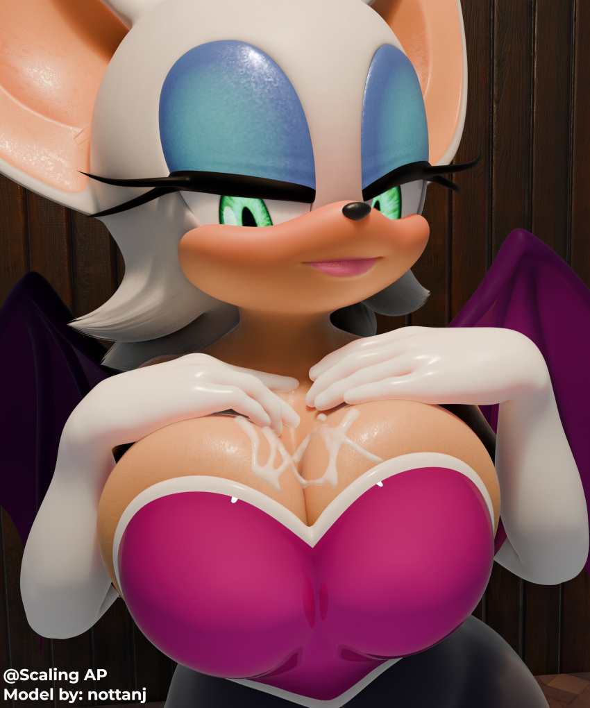 3d 3d_(artwork) big_breasts mobian_(species) mobian_bat rouge_the_bat tagme