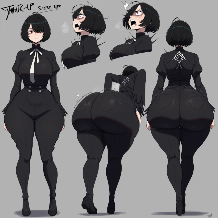 1girl ai_generated ass big_ass breasts fundoshilover101 huge_ass nier:_automata original original_character square_enix