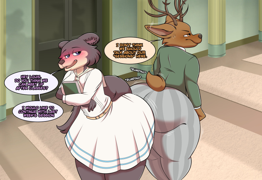 anthro blush blush breasts furry juno_(beastars) louis_(beastars) male/female rannfurryartist