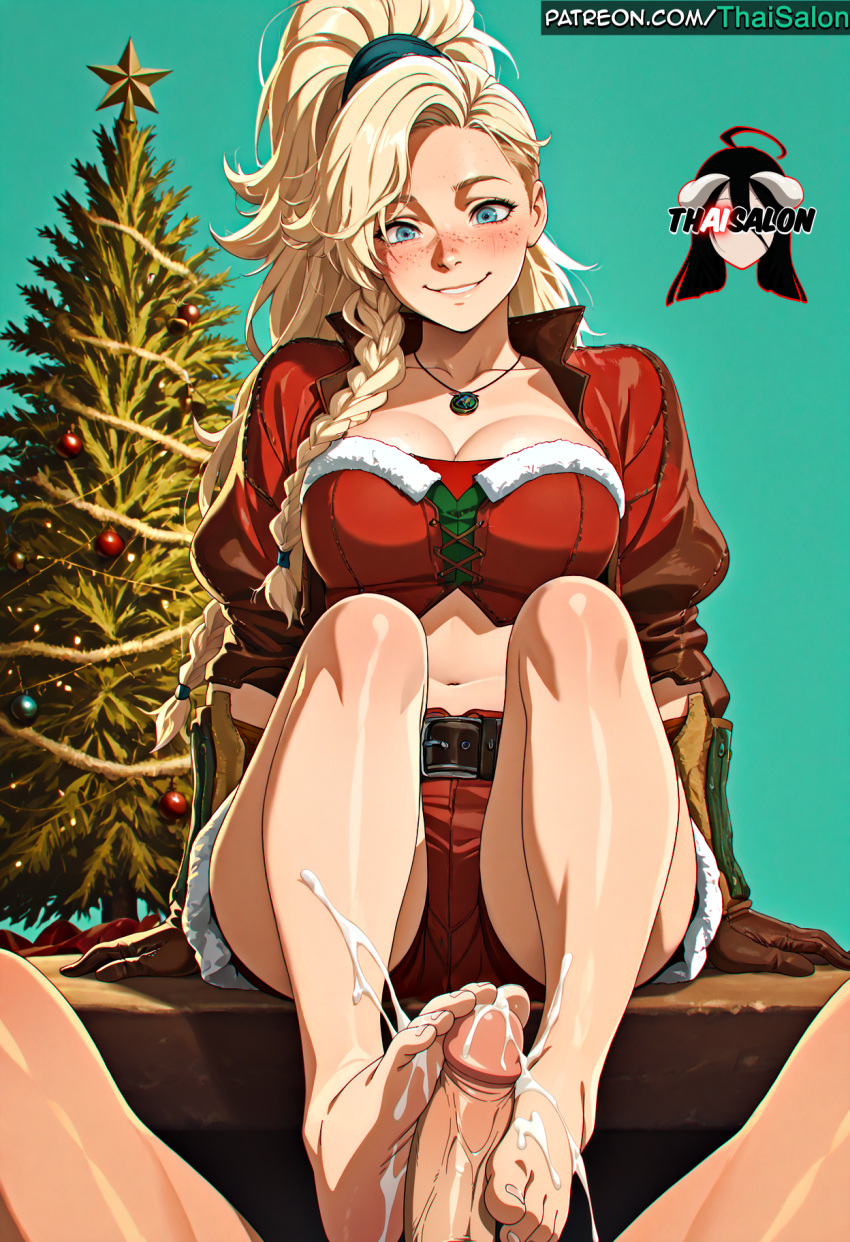 1girl 1girl 1girl 1girls ai_assisted ai_generated big_ass big_breasts big_breasts blonde_hair blue_eyes braid breasts christmas christmas_clothing christmas_decorations christmas_hat christmas_headwear christmas_outfit christmas_tree chromatic_abberation cum cum_drip cum_on_feet cumshot curvaceous curvaceous_body curvaceous_female curvaceous_figure curves curvy curvy_body curvy_female curvy_figure curvy_hips eyebrows eyelashes eyeliner feet feet_fetish feet_focus feet_on_penis femal foot foot_fetish foot_focus foot_play footjob freckles gemma_(monster_hunter_wilds) high_res high_res high_resolution hires huge_ass huge_breasts indoors large_ass light-skinned_female long_hair monster_hunter patreon patreon_username ponytail santa_costume santa_dress santa_hat sexually_suggestive soles stable_diffusion tagme thaisalon thick thick_thighs thighs toenails toes voluptuous voluptuous_body voluptuous_female watermark wrinkled_feet wrinkled_soles wrinkles